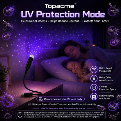 Topacme® 2-in-1 Immersive Projection & Purple Ambient Protection Mode🛡️