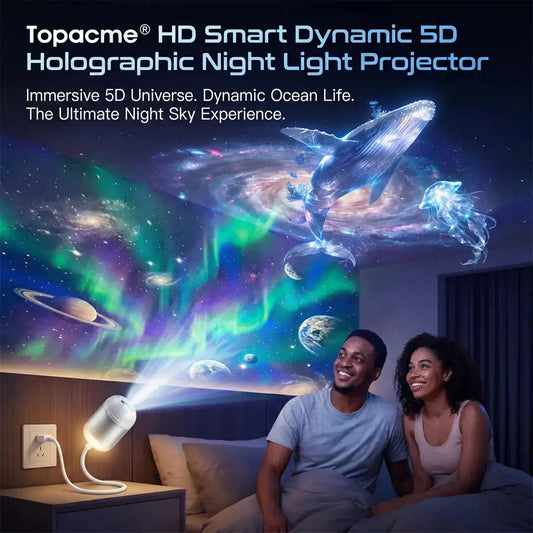 Topacme® Night Light Projector - Smart Holographic Star Projector